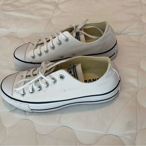 Converse White Low-Top Sneakers platform